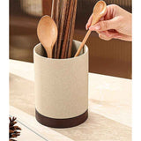 Large Utensil Crock, Ceramic Cooking Utensil Organizer with Countertop-Protection Cork Bottom for Farmhouse Kitchen Decor Christmas Thanksgiving Gift In Australia - Darrahopens