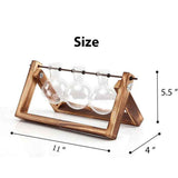 Plant Terrarium Propagation Station - 3 Glass Bulb Vases with Retro Wooden Stand Boho Desktop Planter for Hydroponics Home Garden Indoor Home Office Decor Unique Gifts for Women In Australia - Darrahopens