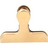 2pcs Metal sealing clip, stainless steel dovetail clip, food clip, bill clip, office folder, stationery clip（golden） In Australia - Darrahopens