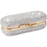 Lipstick protective case with mirror, portable sparkling cosmetics storage rack with lid storage box (gold accessory, white) In Australia - Darrahopens