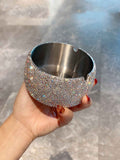 1 Piece Silver  Ashtray Round Cigarette Ash Tray Desktop Ash Holder for Indoor or Outdoor Use, Home office Tabletop Decoration In Australia - Darrahopens