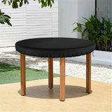 Round Tablecloth,  Waterproof Elastic Fitted Table Covers 76*10cm Tables, Wipeable Backed Plastic Table Cloths for Picnic, Camping, Outdoor - Black In Australia - Darrahopens