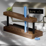 Pencil & Pen Holder for Desk, Solid Pen Display Stand with 9 Slots and Cell Phone Holder, Aesthetic Pen Organizer for Minimalist Office Desk Decor In Australia - Darrahopens