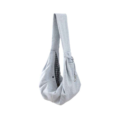 Adjustable Dog Carrier Sling - Hand-Free Dog Carriers for Small Dogs and Cats, Puppy Sling Carrier with Zipper Purse Pocket, Travel Safety Harness, Puppy Essentials (Gray) In Australia - Darrahopens
