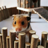 Hamster Bridge Hamster Wooden Fence Squirrel Flexible Bending Ladder Cage Toy Sandrat（30cm） In Australia - Darrahopens