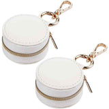 2pcs  Jewelry Ring Holder Box with Keychain, Portable Gym Jewelry Storage Box Case, Small Travel Ring Earring Stud Necklace Storage Case (White) In Australia - Darrahopens