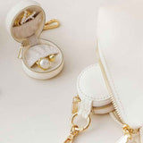 2pcs  Jewelry Ring Holder Box with Keychain, Portable Gym Jewelry Storage Box Case, Small Travel Ring Earring Stud Necklace Storage Case (White) In Australia - Darrahopens