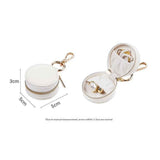 2pcs  Jewelry Ring Holder Box with Keychain, Portable Gym Jewelry Storage Box Case, Small Travel Ring Earring Stud Necklace Storage Case (White) In Australia - Darrahopens