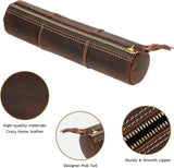 Brown  Pencil Case, Makeup & Stationery Bag, Zipper Pouch for Daily Essentials, Compact & Stylish Cosmetic Pouch, Multifunctional Storage Organizer, In Australia - Darrahopens