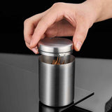 Toothpick Holder,Stainless Steel Toothpick Holder Dispenser Pocket Toothpicks Holder Round Metal Toothpick Storage Box for Table, Restaurant, Travel (silvery) In Australia - Darrahopens