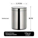 Toothpick Holder,Stainless Steel Toothpick Holder Dispenser Pocket Toothpicks Holder Round Metal Toothpick Storage Box for Table, Restaurant, Travel (silvery) In Australia - Darrahopens