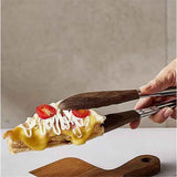 Wooden Tongs for Cooking, Multi-Purpose for Tossing Salads, Grilling, Flipping Food & Serving Bread - Strong Grip Walnut Wood Tips, Heat Resistant & Non-Deforming (9inch) In Australia - Darrahopens