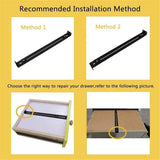 Drawer Repair Kit, Furniture Repair Accessories Brackets Middle Mount to Reinforce and Repair Broken Wooden/Chipboard/ Drawers Cabinet - Heavy Duty Steel Hardware Include Screws(4pcs) In Australia - Darrahopens