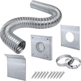 Pellet Stove Fresh Air Intake Kit, Outside Cold Air Kit for Pellet Stove Pipe, Aluminum Flex Vent Pipe for Corn with Wall Plate Screen & Screw Hose Clamps In Australia - Darrahopens