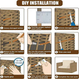 120Ft Wicker Repair Kit, Rattan Patio Chair Sofas Furniture Repair Supplies, Coffe Brown Exlong Weaving Webbing Replacement Part for Outdoor Lawn Furniture（brown） In Australia - Darrahopens