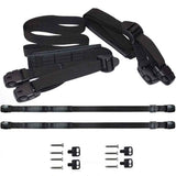 2 PCS Heavy Duty Hot Tub Cover Wind Straps FITS Most SPAS Locks Adjustable Length 67"~116" (Black, 9.5 Ft)