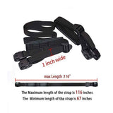 2 PCS Heavy Duty Hot Tub Cover Wind Straps FITS Most SPAS Locks Adjustable Length 67"~116" (Black, 9.5 Ft)