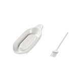 Ceramic Ginger Grater Plate with Scraper for Grinding Wasabi Ginger Garlic Cheese Fruits Vegetables（Ship shape * 1, small brush * 1 included） In Australia - Darrahopens