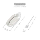 Ceramic Ginger Grater Plate with Scraper for Grinding Wasabi Ginger Garlic Cheese Fruits Vegetables（Ship shape * 1, small brush * 1 included） In Australia - Darrahopens