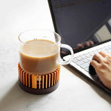 Teapot Warmer,Durable Tea Warmer for Heating Tea, Coffee, Milk & Food, Made Aluminum & Wood, Compatible with Most Standard Teapots In Australia - Darrahopens