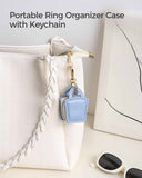 2pcs Ring holder Keychain for jewelry,Portable Mini Gym Travel Jewelry Case for Earrings, Rings, Necklaces Man and Women (Blue) In Australia - Darrahopens