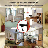 Anti Tip Furniture Anchors (2 Sets),Heavy Duty Furniture Wall Anchor,Adjustable Earthquake Straps,Furniture Anchors for Baby Proofing,Black In Australia - Darrahopens