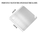 8pcs  Metal Electrical Box Cover Plate,Junction Box Covers,4 Inch Square Flat Blank Electric Box Cover In Australia - Darrahopens
