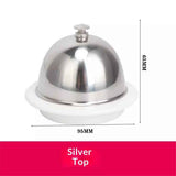 Ceramic Butter Dish with Stainless Dome Cover, Cheese Dish with Lid, Small Cheese Plate Serving Tray with Silver Handled Lid for Countertop, Dessert, Cupcake In Australia - Darrahopens