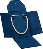 Pendant storage bag, necklace, jewelry travel folder, jewelry gift bag, ladies' holiday birthday gift (dark blue) In Australia - Darrahopens
