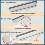 3 in 1 Window Cleaning Scraper, Cleaner Window Squeegee with Sprayer, Squeegee and Scrubber Spray Bottle Window Squeegee for Shower Glass,Mirrors(Yellow+White) In Australia - Darrahopens