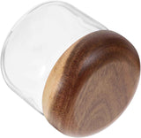 Glass Food Storage Container with Wooden Lids Small Coffee Jar Sugar Canister Airtight Food Storage Container Coffee Container for Nut Spice Candy Loose Tea（9.5*8cm） In Australia - Darrahopens