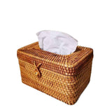 Rectangle Tissue Box Cover, Woven Tissue Box Holder with Lid, Wicker Tissue Holder for Bathroom Toilet Living Room Bedroom Table Desk Home Office Car, Coffee In Australia - Darrahopens