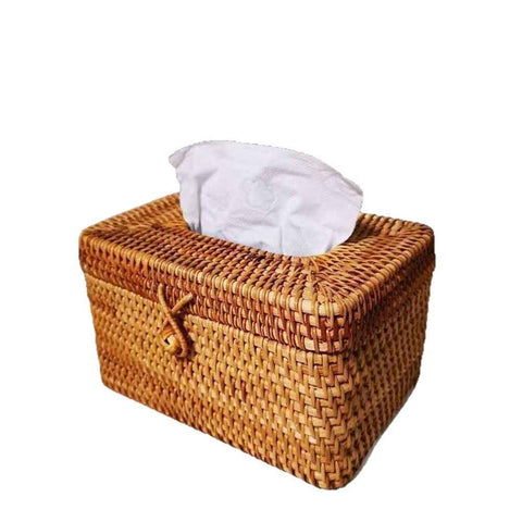 Rectangle Tissue Box Cover, Woven Tissue Box Holder with Lid, Wicker Tissue Holder for Bathroom Toilet Living Room Bedroom Table Desk Home Office Car, Coffee In Australia - Darrahopens