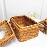 Rectangle Tissue Box Cover, Woven Tissue Box Holder with Lid, Wicker Tissue Holder for Bathroom Toilet Living Room Bedroom Table Desk Home Office Car, Coffee In Australia - Darrahopens