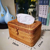 Rectangle Tissue Box Cover, Woven Tissue Box Holder with Lid, Wicker Tissue Holder for Bathroom Toilet Living Room Bedroom Table Desk Home Office Car, Coffee In Australia - Darrahopens