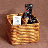 Natural Rattan 4 Compartments Cooking Utensil Silverware Organizer Holder Cosmetics Storage Box Cutlery Caddy Flatware Serving Basket In Australia - Darrahopens