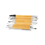 11 Pcs Pottery & Clay Sculpting Tools, Double-Sided, Ceramics Tools Smooth Wooden Handles for Trimming, Embossing Pattern. In Australia - Darrahopens