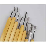11 Pcs Pottery & Clay Sculpting Tools, Double-Sided, Ceramics Tools Smooth Wooden Handles for Trimming, Embossing Pattern. In Australia - Darrahopens