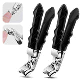 Black Long Handle Non-Slip Toenail Clippers for Seniors Thick Toenails, Heavy Duty Large Ergonomic Unique Professional Angled Head Curve Sharp Toe Finger Nail Clipper , 2 PCS In Australia - Darrahopens