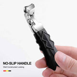 Black Long Handle Non-Slip Toenail Clippers for Seniors Thick Toenails, Heavy Duty Large Ergonomic Unique Professional Angled Head Curve Sharp Toe Finger Nail Clipper , 2 PCS In Australia - Darrahopens