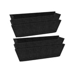 Non-Woven Hanging Flower Plant Box Liner for Trough Shaped Wall and Deck Mount Planters,Indoor and outdoor plant pots(4Pack, 24in) In Australia - Darrahopens