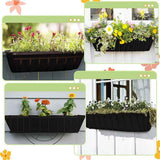Non-Woven Hanging Flower Plant Box Liner for Trough Shaped Wall and Deck Mount Planters,Indoor and outdoor plant pots(4Pack, 24in) In Australia - Darrahopens