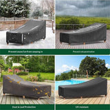 Outdoor Chaise Lounge Cover, Waterproof Patio Chaise Lounge Covers, Heavy Duty Patio Lounge Chair Cover, Patio Lounge Chair Cover（200*70*40/68cm） In Australia - Darrahopens