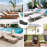 Outdoor Chaise Lounge Cover, Waterproof Patio Chaise Lounge Covers, Heavy Duty Patio Lounge Chair Cover, Patio Lounge Chair Cover（200*70*40/68cm） In Australia - Darrahopens
