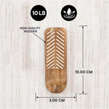 Shelf Boho Decorative Wood Adhesive Wall Hooks for Hanging Coats, Keys, Leash, Hat, Towel Holder, Cute Sticky Key Holder,  (3 Hooks ) In Australia - Darrahopens