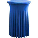 Cocktail Round Stretch  Table Cover Table Skirt High Top Tablecloth Elastic table cover(royal blue 60*110cm) In Australia - Darrahopens