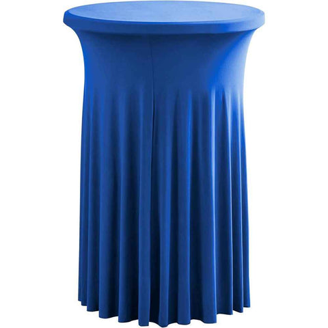 Cocktail Round Stretch  Table Cover Table Skirt High Top Tablecloth Elastic table cover(royal blue 60*110cm) In Australia - Darrahopens
