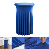 Cocktail Round Stretch  Table Cover Table Skirt High Top Tablecloth Elastic table cover(royal blue 60*110cm) In Australia - Darrahopens
