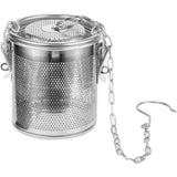 Stainless Steel Spice Infuser Basket with Chain Hook, Extra Fine Mesh Soup Strainer for Cooking, Seasoning, and Brewing Tea,（8*9cm） In Australia - Darrahopens