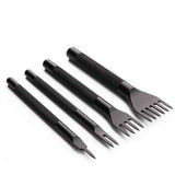3mm Leather Craft Tools Set 1/2/4/6Prong DIY Diamond Stitching Leather Punch, Tapered Punch with Inner Teeth Polishing for Smooth Labor-Saving Operation In Australia - Darrahopens